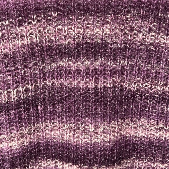 Calvin Klein Womens Mock Neck Sweater Purple Marled Knit Oversized Fit size S - Picture 4 of 13